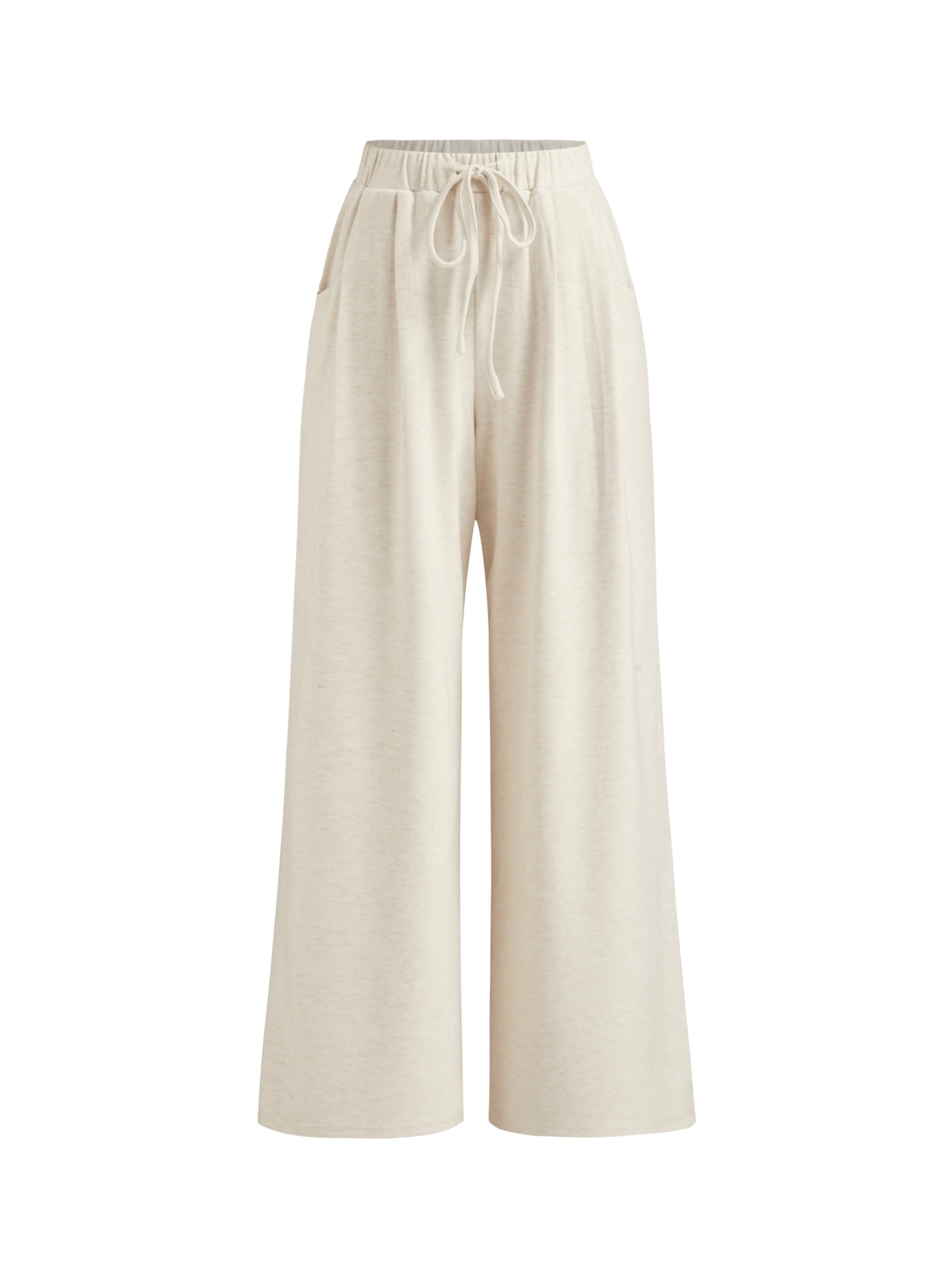 CIDER Womens Wide Leg Lounge Pants Elastic Waist Drawstring Casual Trousers