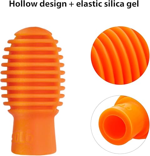 Miniatura 4 de 4 piezas de tambor silenciador de tambor de silicona para baqueta, consejos de práctica silenciosos, accesorio de percusión, repuesto para silencio,