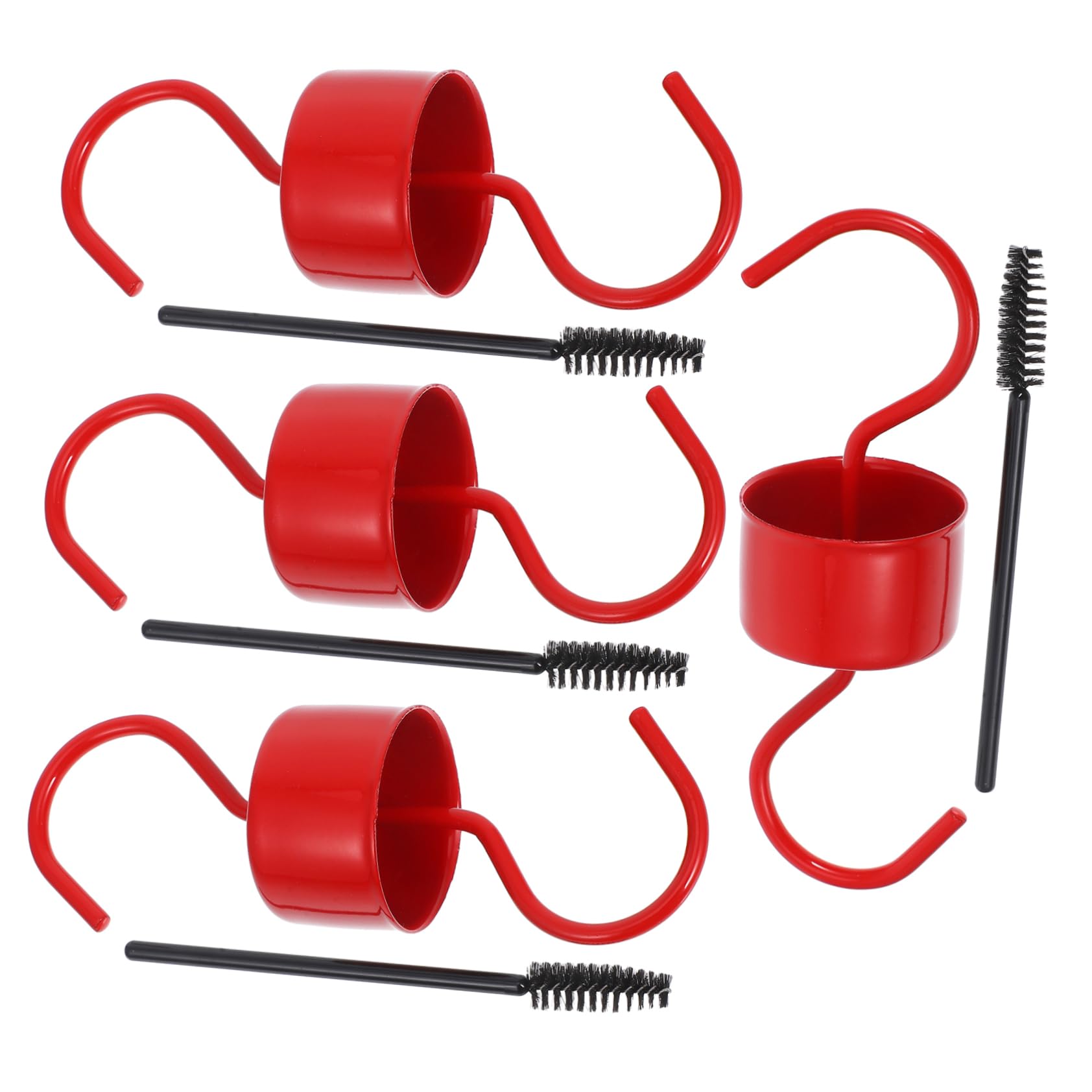 UPKOCH 1 Set Hummingbird Feeder Ant Moat Hummingbird Ant Moat Bird Feeder Hook Bird Feeding Hooks Hummingbird Feeder Parts Garden Bird Feeder Hanger Metal Bird Feeder Hanger Iron Red