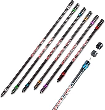 SHARROW Archery Balance Bar Long Pole 18" 24" 27" 30" 34" Main Bar 3K Pure Carbon Archery Stabilizer Archery Accessories Damper Shock Absorber