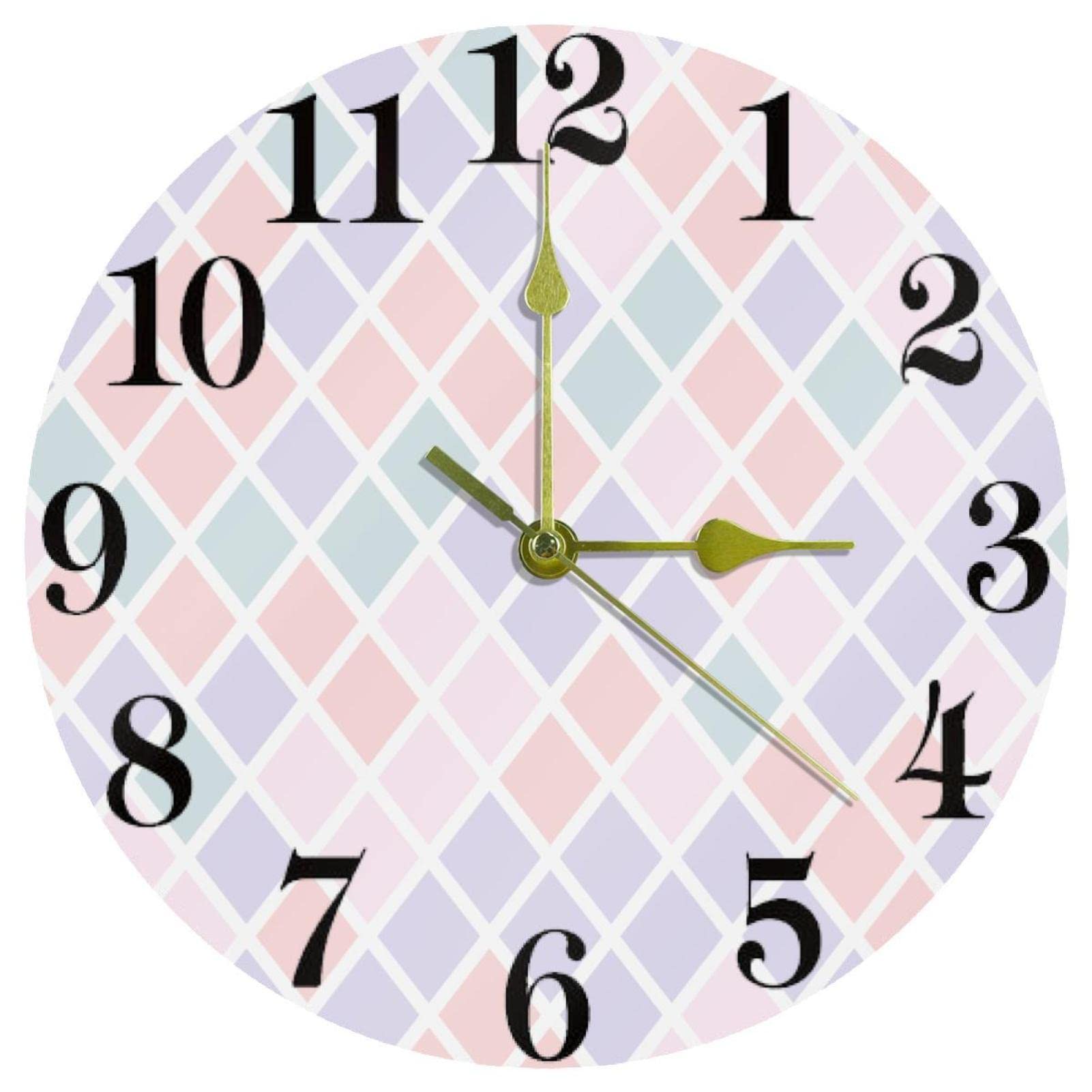 Horloge murale à quartz silencieuse au design épuré rond de 25,4 cm pour intérieur