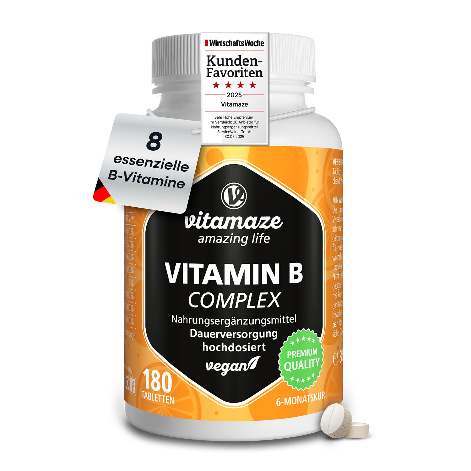Hochdosierter Veganer Vitamin B Komplex