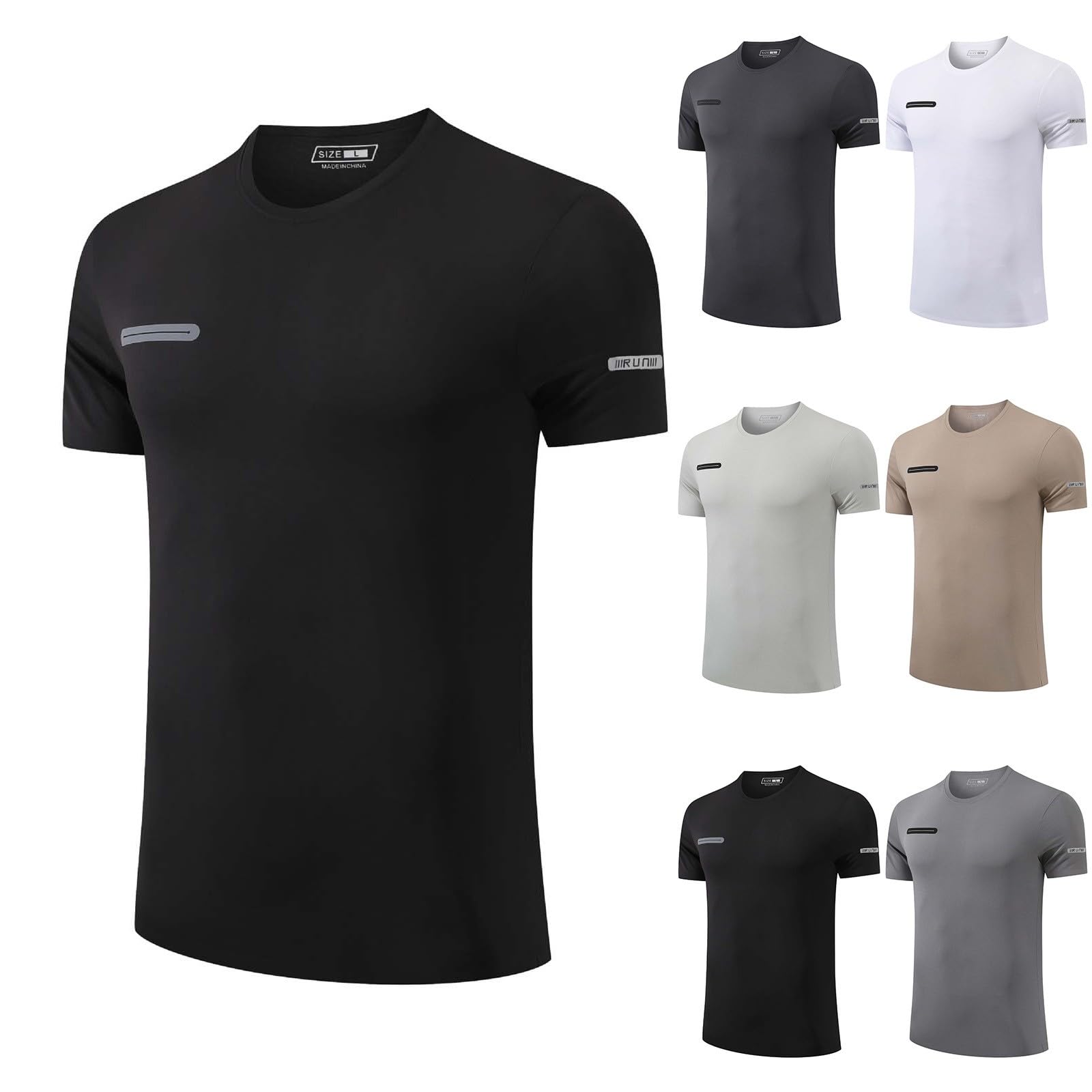Maglietta sportiva da uomo ad asciugatura rapida, senza cuciture, leggera, traspirante, a maniche corte, per corsa, allenamento, fitness, attività all'aperto