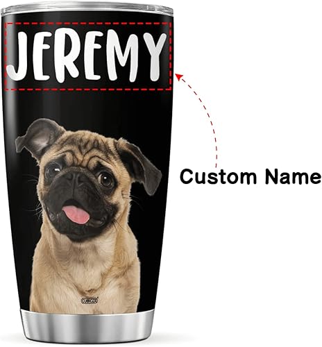 Miniatura 10 de CUBICER Vaso de café personalizado Golden Retriever Taza de viaje aislada con tapa, nombre personalizado, regalos de Navidad para amantes de los