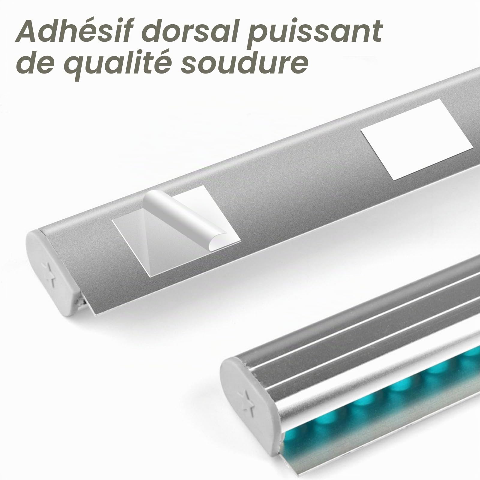 Lot de 3 Porte-bonbon gastronomie,40 cm Barre de serrage en alliage d'aluminium Auto-adhésif, tickets muraux avec pointes et base en métal