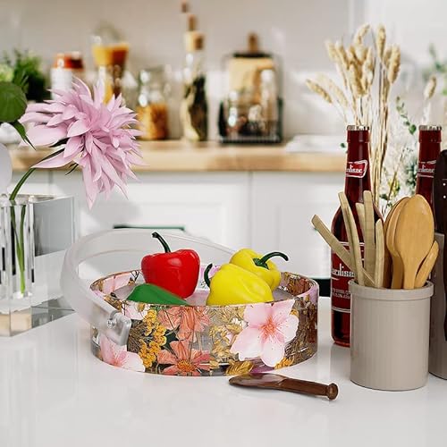 Ice Bucket Silicone Resin Mold Baskets With Handles Round Shaped Epoxy Silicone Casting Molds For Food Fruit Candy Flower Wine Beer Bottles Storage,3D Diy Making Handmade Home Display Decor Crafts #TOP6