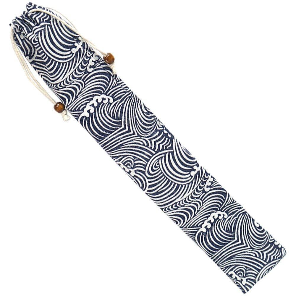 Hrippy Blue Drumstick Storage Bag Japanese Style Drum Stick Bag Portable Drumsticks Carry Handbag Case Drum Stick Holder Bag