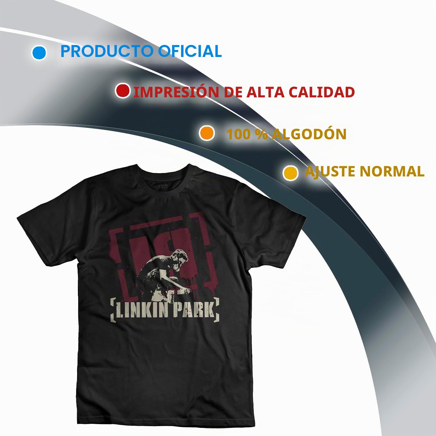 Camiseta oficial vintage Meteora Linkin Park, algodón, unisex, ajuste regular
