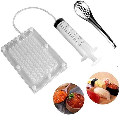 Miniatura 4 de 1 Unidades de plástico goteros pipetas caviar haciendo caja cuentagotas esférico con cuchara de gastronomía molecular esferificación gotero kit de