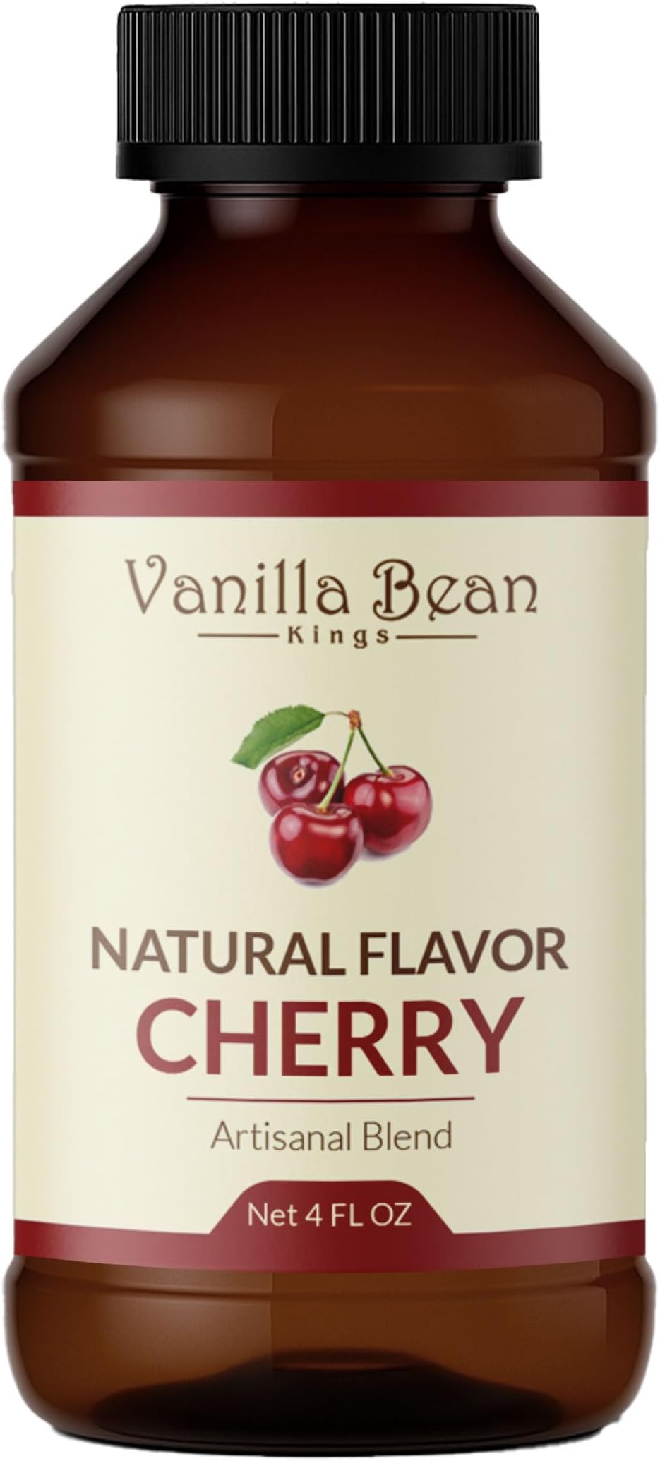 Pure Cherry Extract for Baking and Flavoring - 4 OZ - Premium Quality Natural Flavors for Baked Goods, Desserts, & Cooking