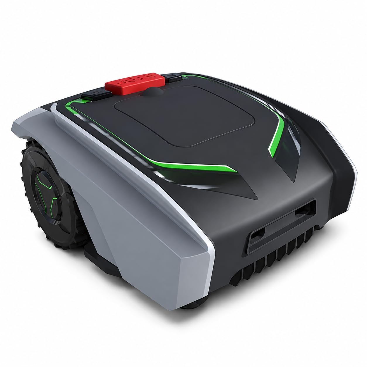 Cortacésped robótico, cortacésped automático con navegación inteligente, funcionamiento silencioso y compatibilidad con pendiente para césped grande