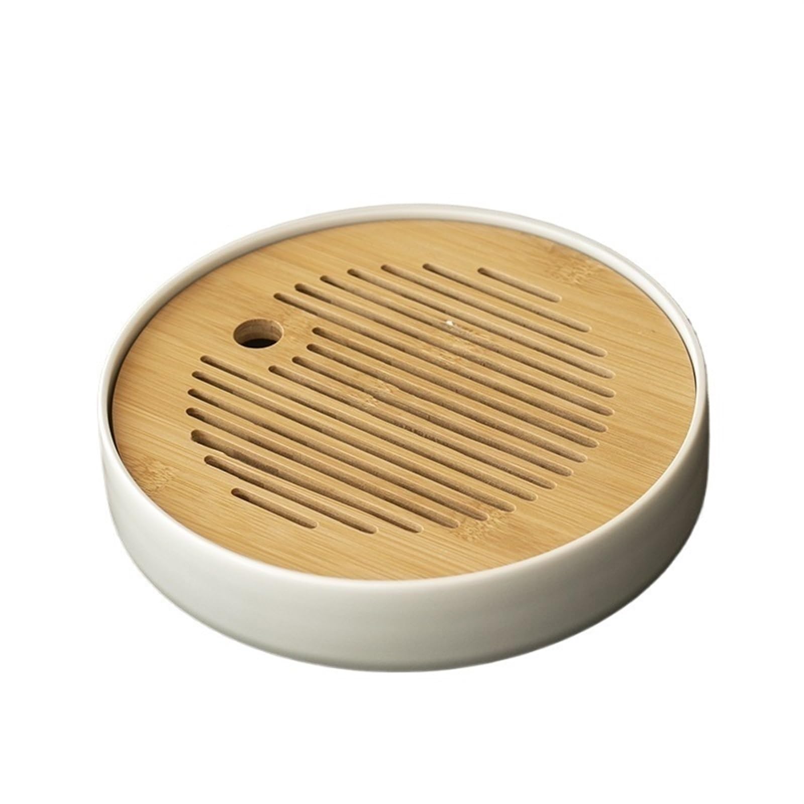 Juego de bandejas de té de cerámica para infusión seca china, diseño simple con olla elevada, bandeja para infusión, bandeja para infusión de té seco, bandeja para juego de té (A)