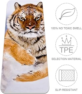 Xingruyun Capelli Viola Donna Yoga Tappetino per Ginnastica Spessore 6mm Tappetino per Esercizi TPE Protezione Ambientale Stampa Antiscivolo Tappetino Fitness Pilates 183x61cmx0.6cm