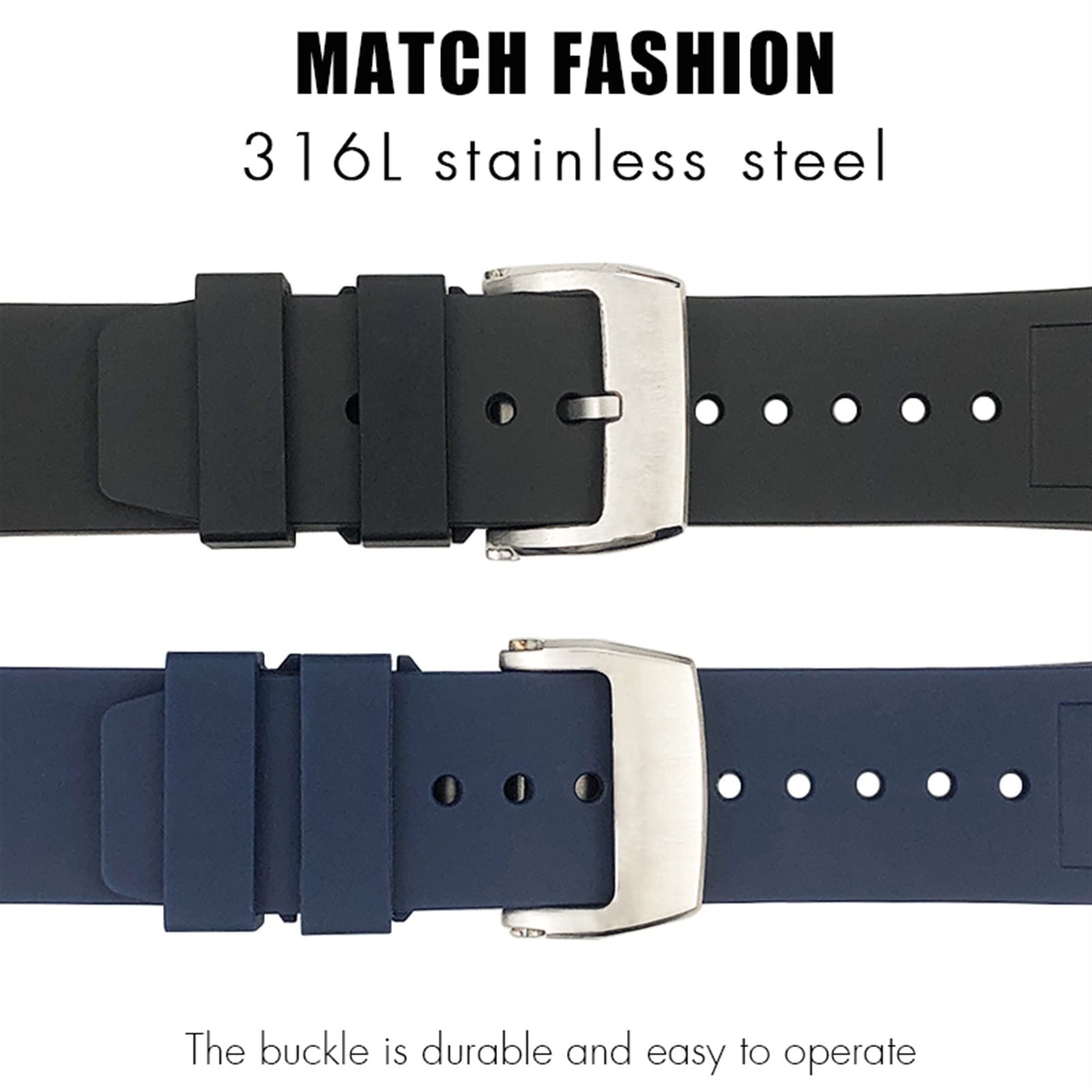 Correa de reloj de goma de 20mm y 25mm para Richard Spring Bar, correa de silicona para reloj deportivo Mille, pulsera impermeable suave