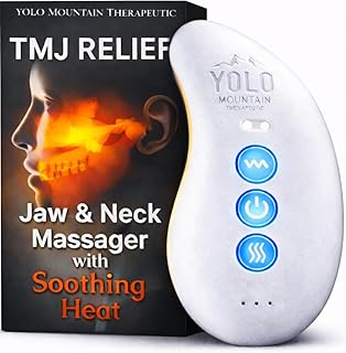 Yolo Mountain Therapeutic™ Premium TMJ Relief Massager – Heated Jaw & Neck Massager w/ 10 Precision Vibration Modes, Waterproof Electric Masseter Therapy Device for Jaw Pain, Tension & Bruxism Relief