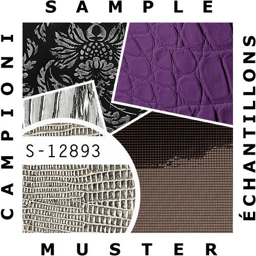 1 Sample Piece S-12893 WallFace LEGUAN Silver Leather Collection Sample of Decorative Panel in DIN A5 Size