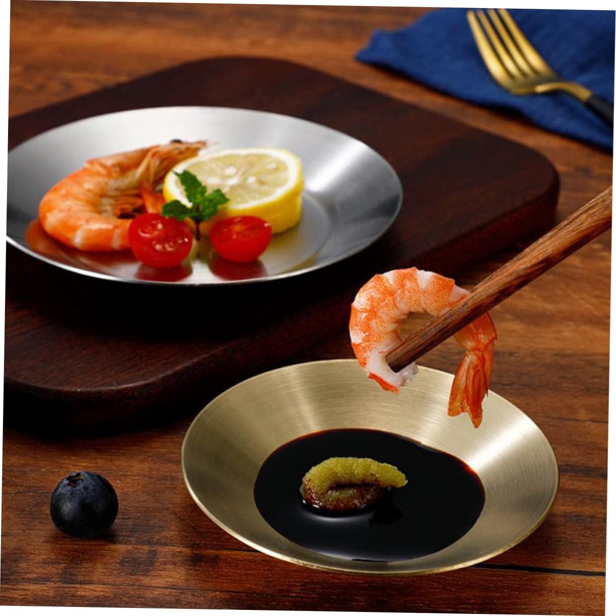 2pcs Sauce Dishes Multi Use Side Dish Bowls for Dipping Sauces Condiments Appetizers Easy to Clean for Home and Restaurant Use
