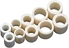 Alumina Ceramic Tube Temperature Insulating Pipe Single Hole Small Section Pipe for Model, Inner Diameter 8mm, 10Pcs,OD:11mm