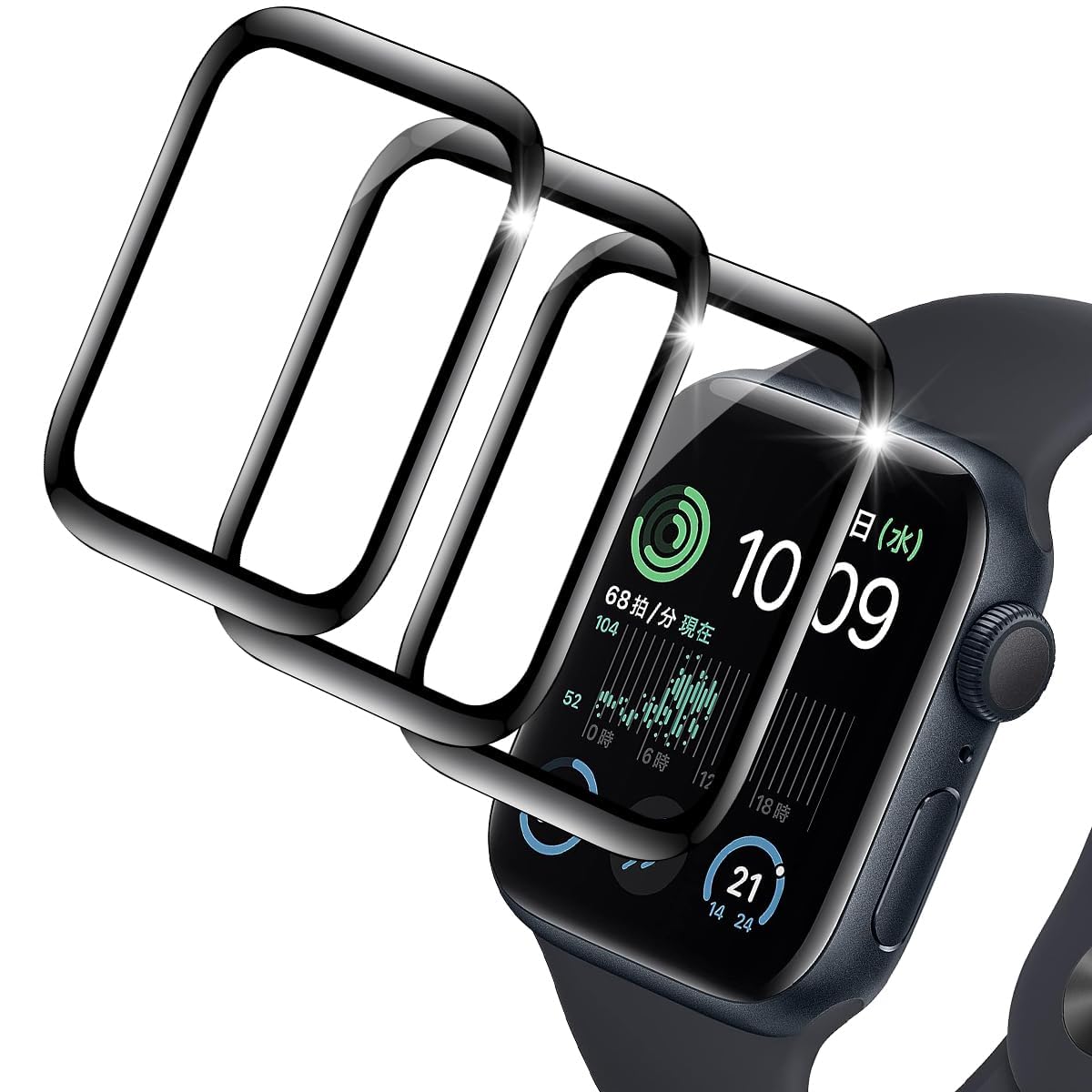 対応 Apple Watch Series SE 40mm フィルム PET複合材 全面保護 用 アップルウォッチ 40mm 液晶保護フィルム