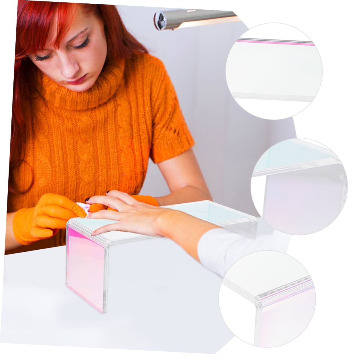 Acrylic Manicure Hand Pillow for Nail Art Wrist Support Pillow Comfortable Material Portable Hand Rest for Salon Home Use