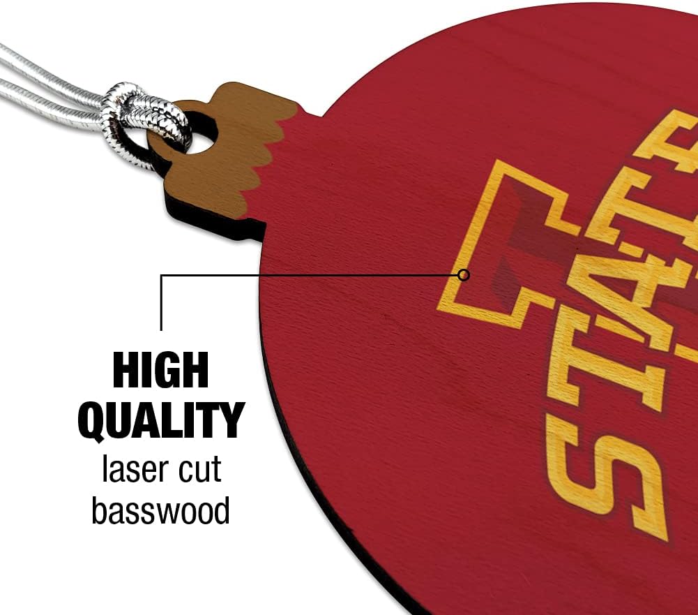 GRAPHICS & MORE Iowa State University Logo Wood Christmas Tree Holiday Ornament - Image 3