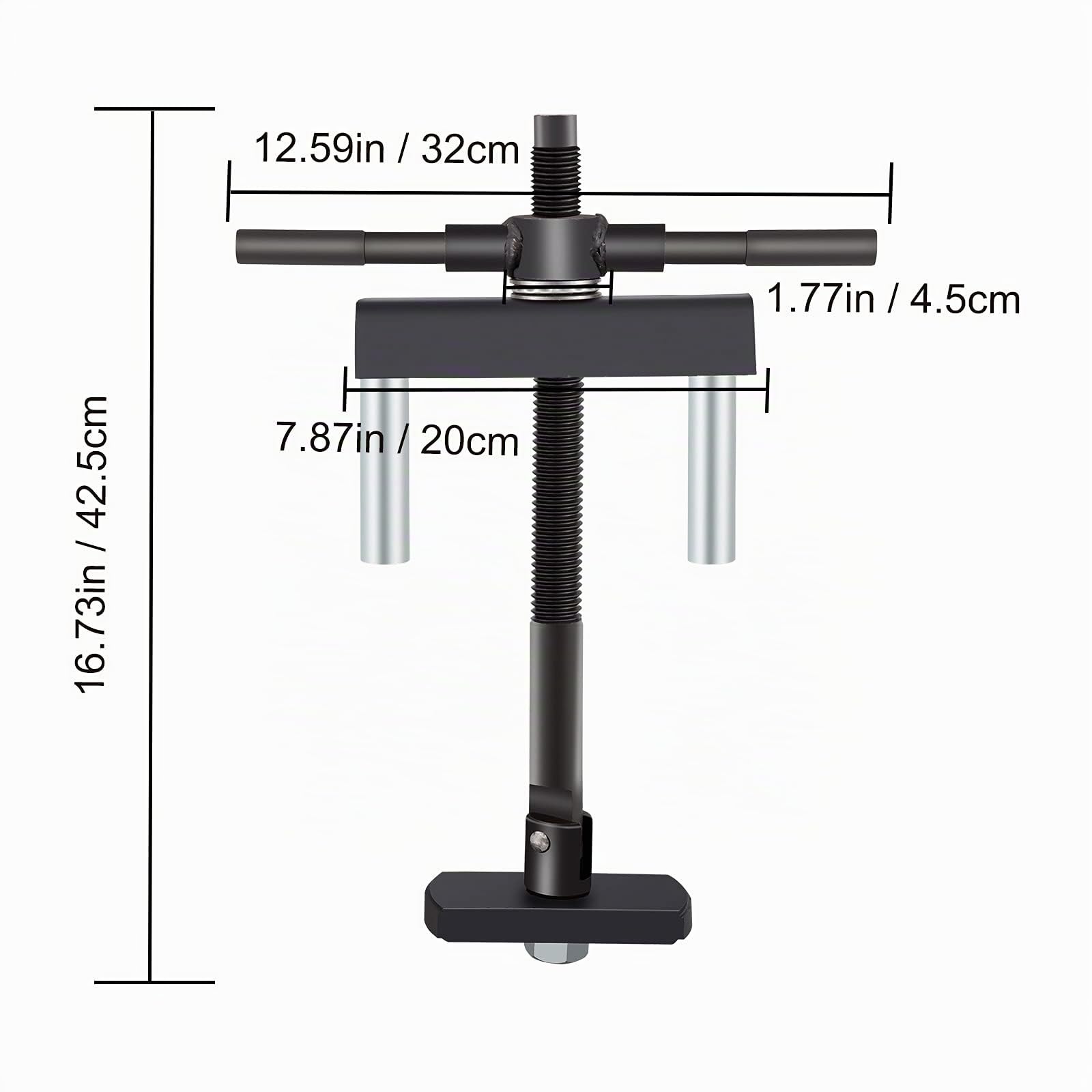 VEVOR Extractor de Engranajes con rodamiento Interno, Extractor Universal de 2 Brazos de 75-138 mm, Extractor de Cilindros de Acero 45, 7 Placas de extracción, Extractor Manual de Carcasa