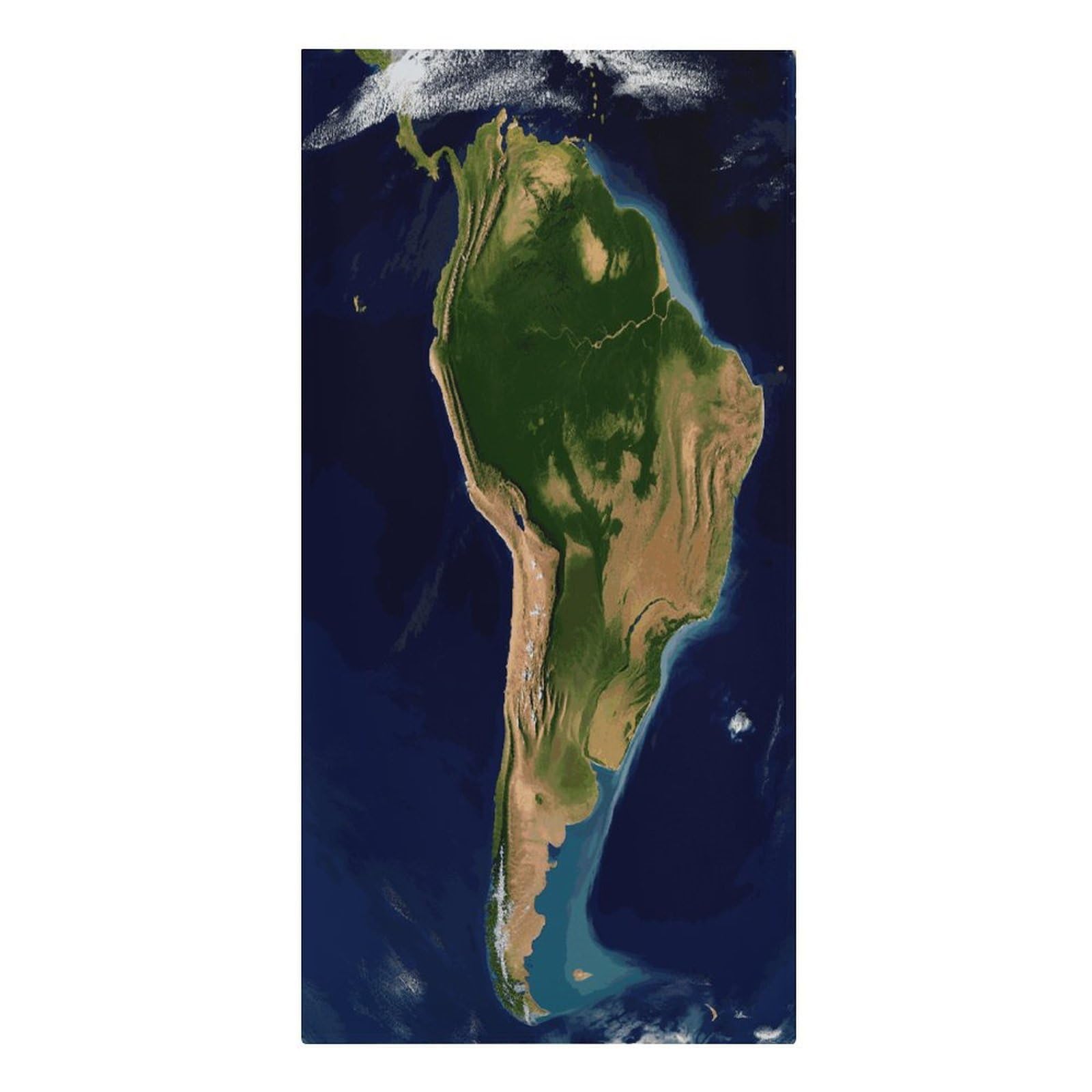 Adfgyerh Women's Style South America Satellite Image Microfiber Sand Free Towels Large Quick-Dry. Beach Towel For Swimming Pool Camping Beach .Beach Accessories， They Are Essential Accessories For Adults, And Men, Va
