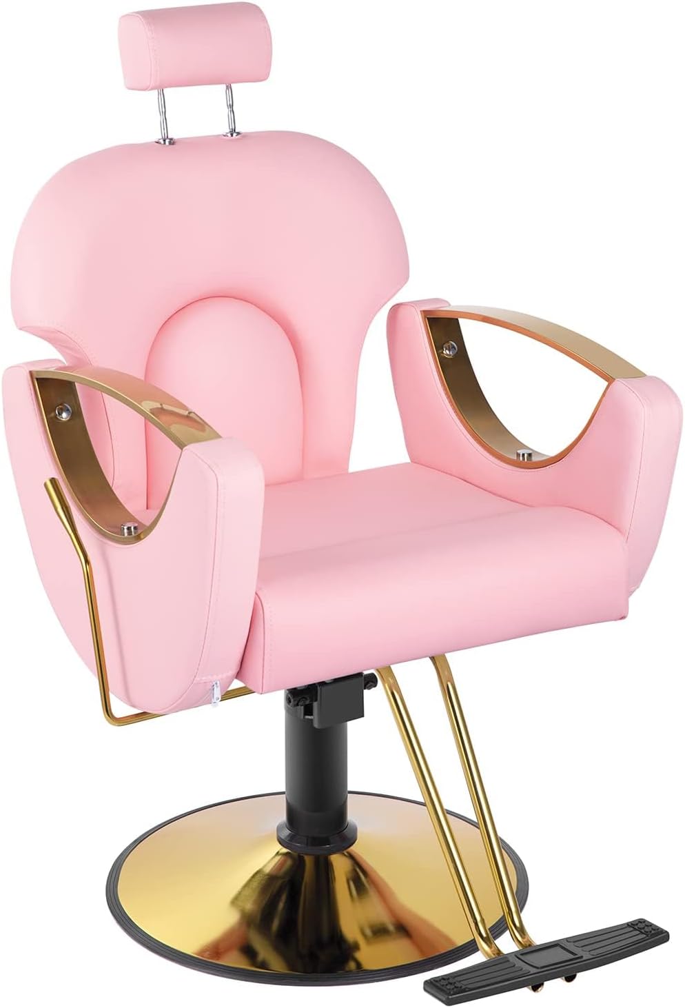 Amazon.com: Dangvivi Pink Barber Chair Reclining Salon Chair for Hair ...