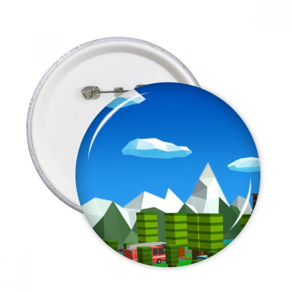 Badge ChickenGo Pixel Puzzle : lot de 5 pins bouton dessin animé multicolore taille S - 3