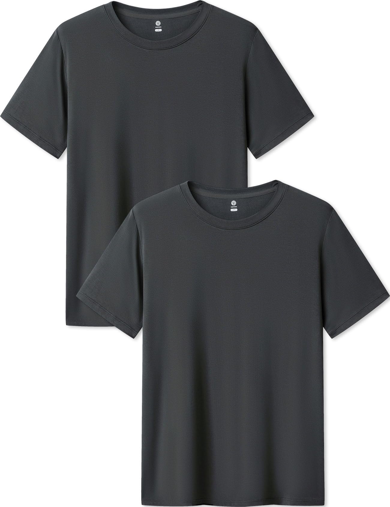 LAPASA Herren Micro Modal T-Shirt 2 Pack, Premium Business Kurzarm Unterhemd Rundhalsausschnitt M07 / V-Ausschnitt M08