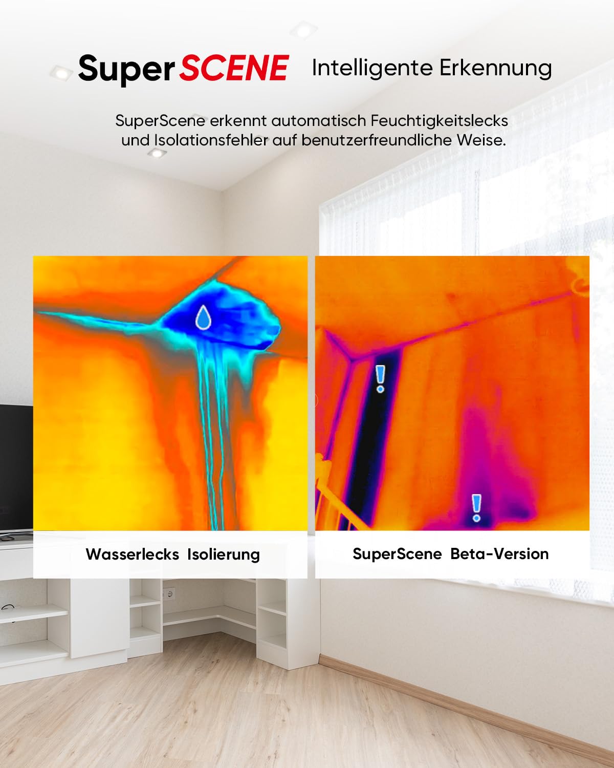 HIKMICRO Wärmebildkamera Mini2PlusV2 512 x 384 SuperIR, Manuell fokussierende Thermal Camera Kompatibel mit iOS und Android, 256 x 192 IR-Auflösung, 25Hz, USB-C/Lightning(unterstützt iPhone 15/16)
