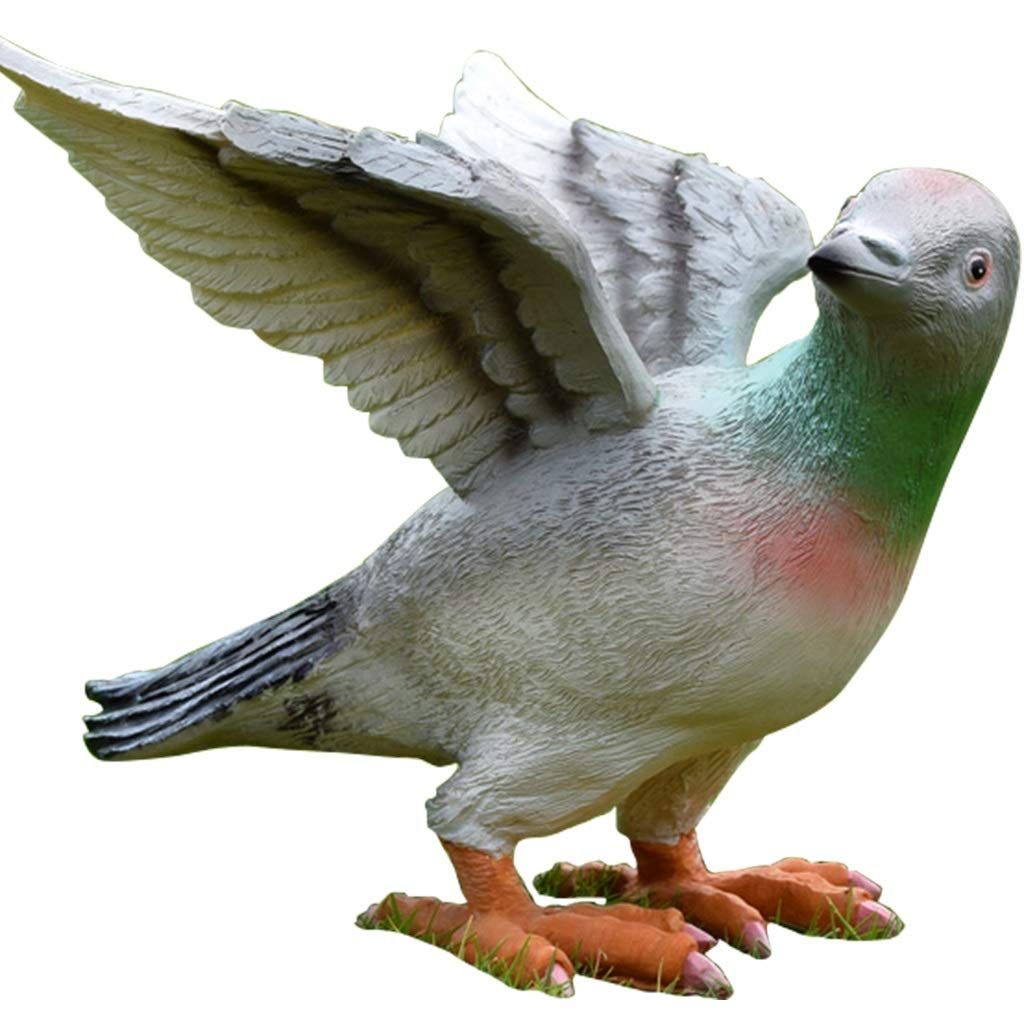 DFrywdgSEY Animal statue, Garden Statues Outdoor Decor Balcony Figurine Pigeon Lawn Animal Statue Bird