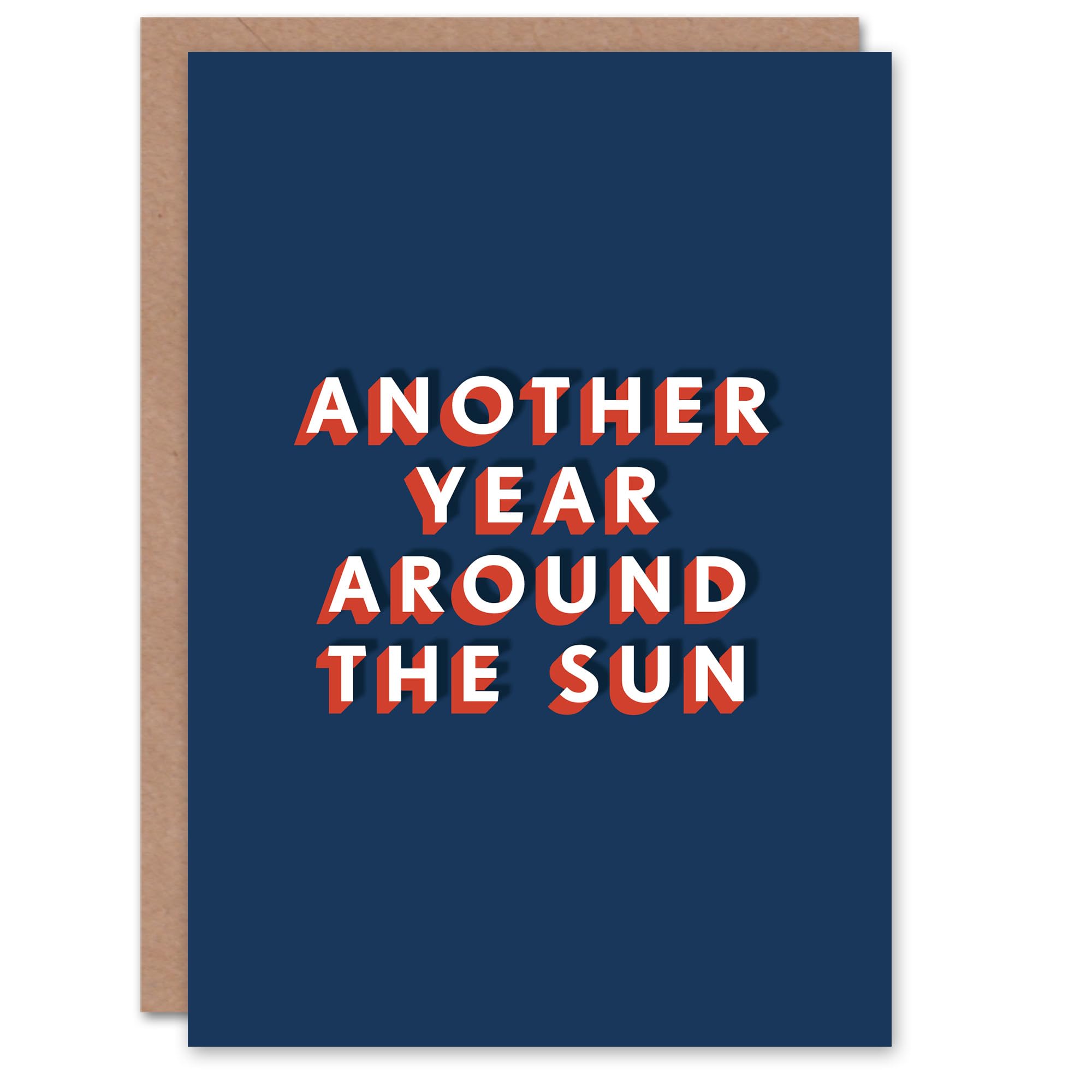 Artery8 Another Year Around The Sun Bold Modern For Him Birthday Card