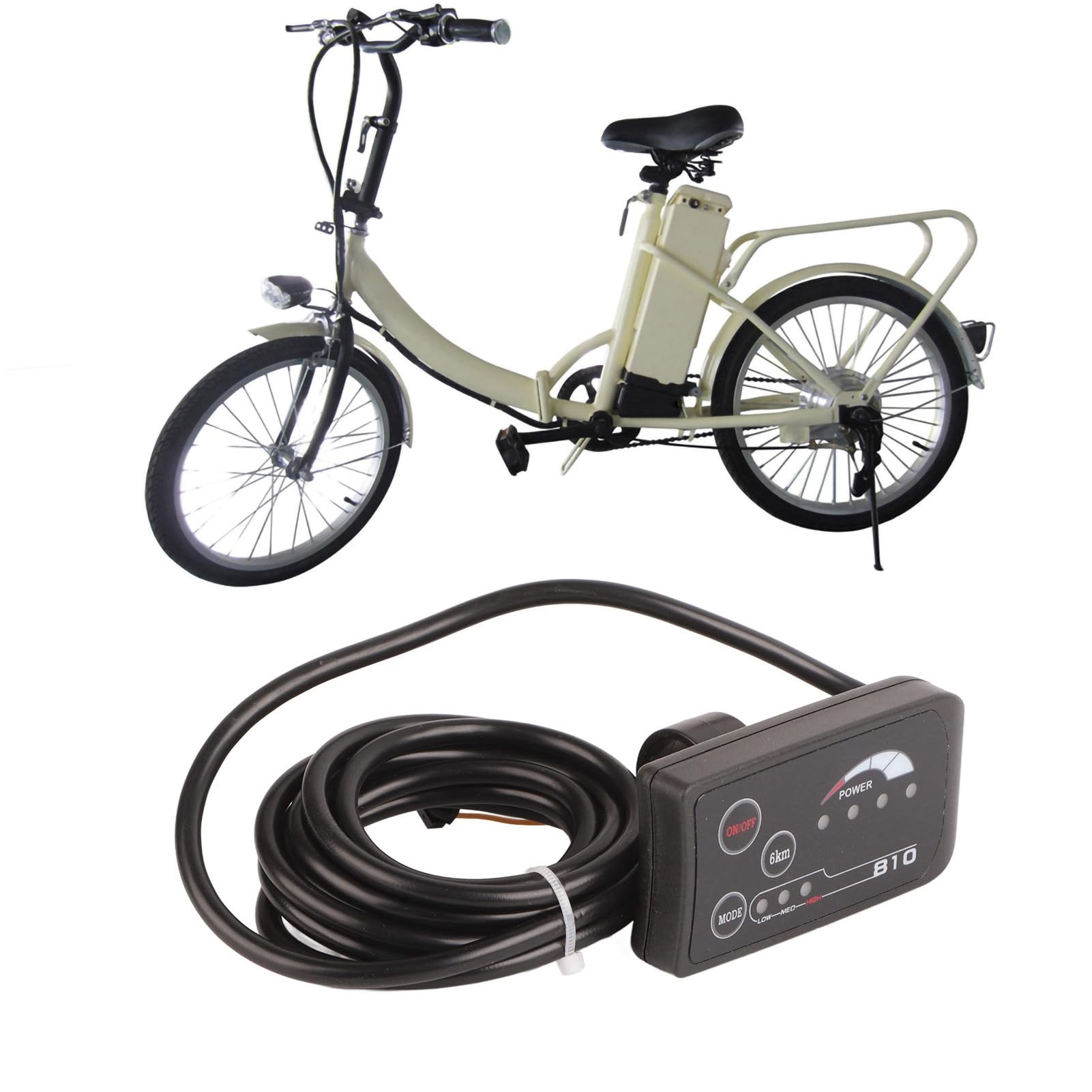Wyświetlacz LED do roweru elektrycznego 810 z 5-przewodowym kablem, panel sterowania, rower elektryczny, wyświetlacz LED 810, z 5-przewodowym kablem, panel sterowania