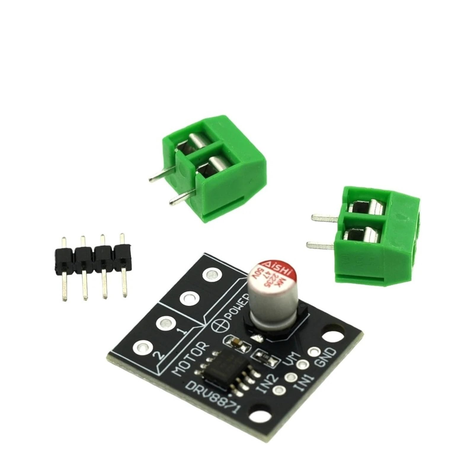 ChuFort DRV8871 Moduł sterownika silnika prądu stałego z mostkiem H 3,6 A – sterowanie PWM | 6,5 V do 45 V, wysoki prąd szczotkowany do robotyki(10PCS)