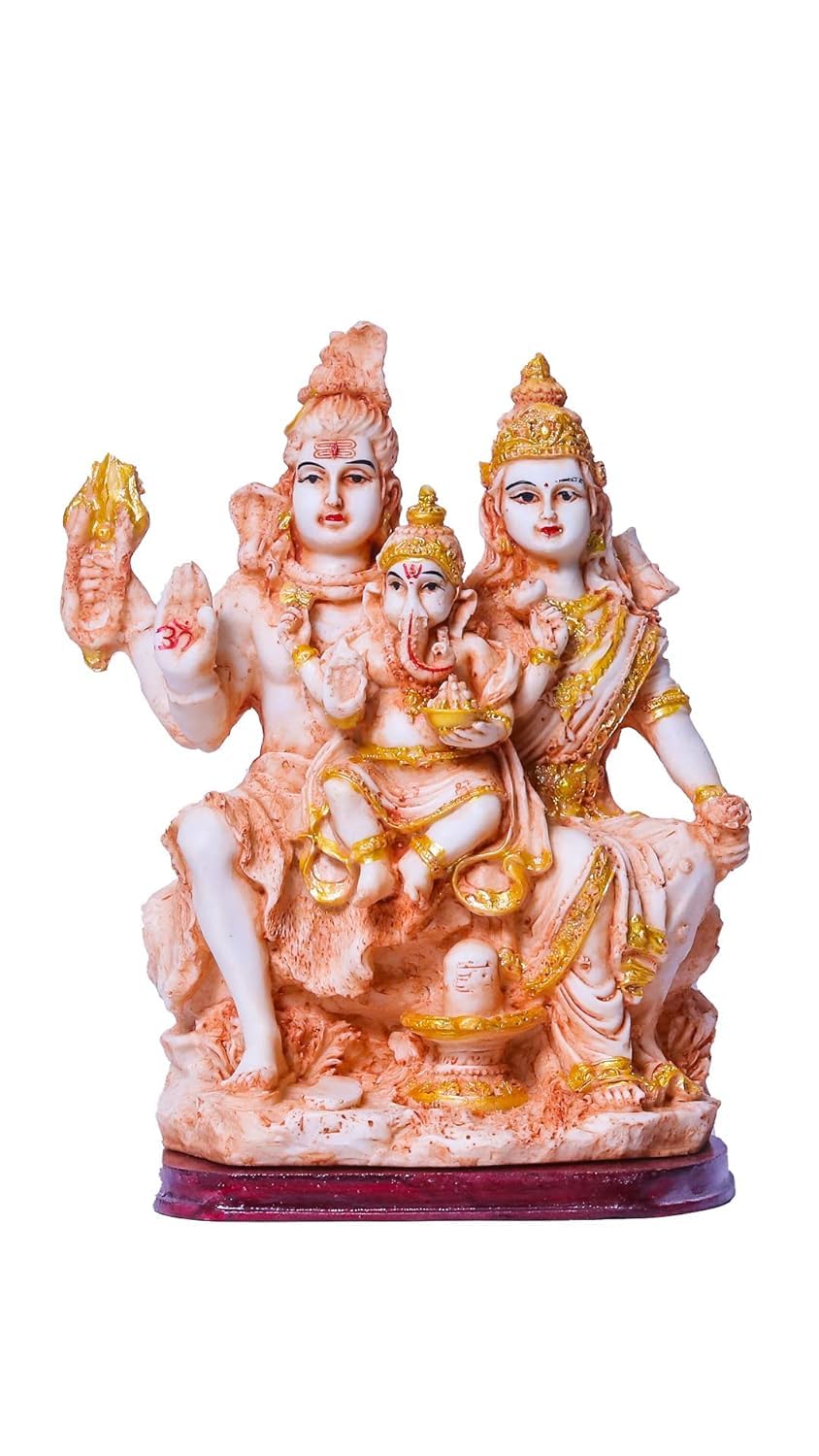 Idole Shiv Parivar multicolore pour créer un coin Pooja zen chez soi