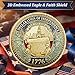 United States 250th Anniversary Commemorative Coin – 1776–2026 Independence Patriotic Challenge Coin, Golden Eagle, American Flag & Liberty Bell Collectible Gift (B-USA 250th Anniversary Coin)