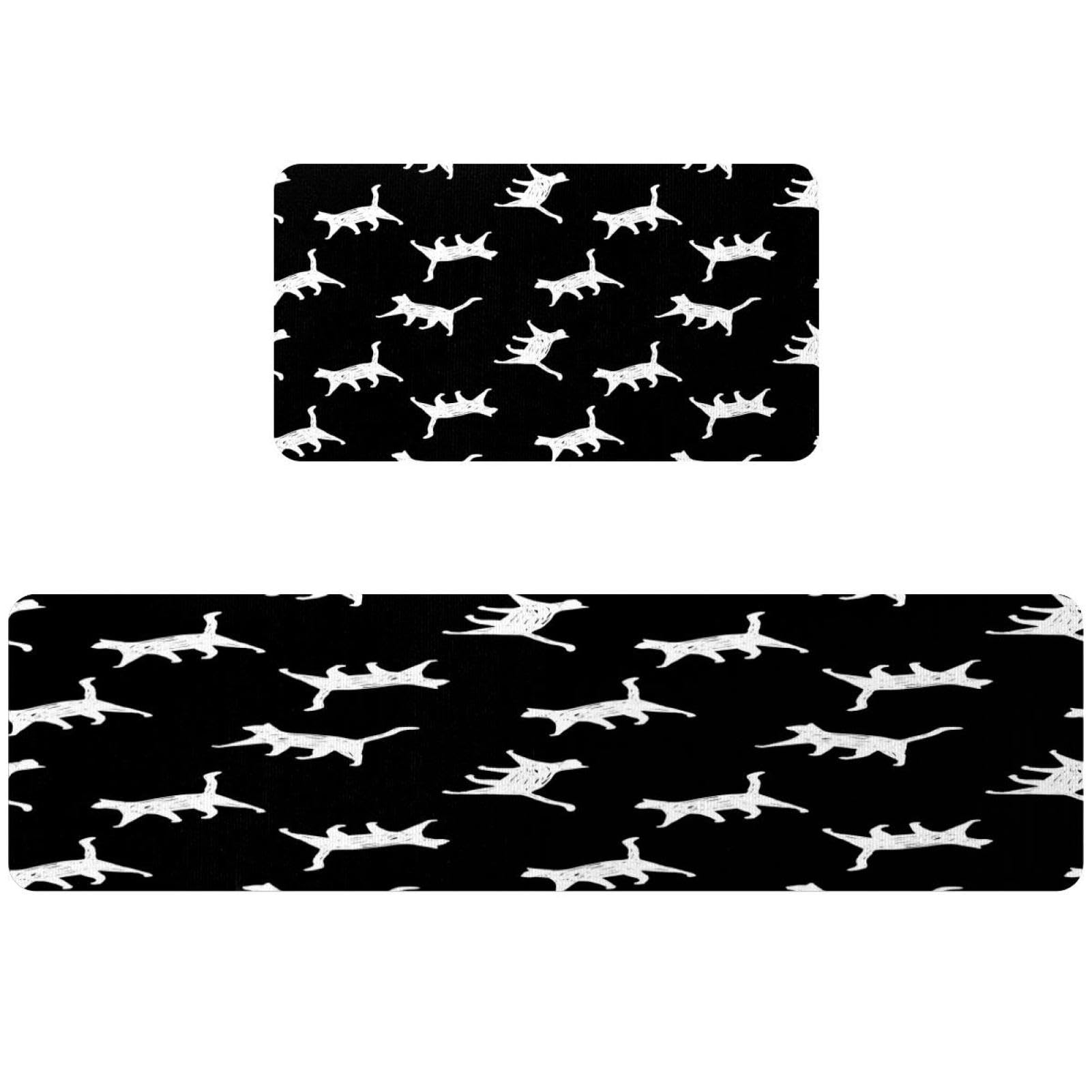 Alfombrillas de cocina de gato blanco: confort antideslizante para tu hogar