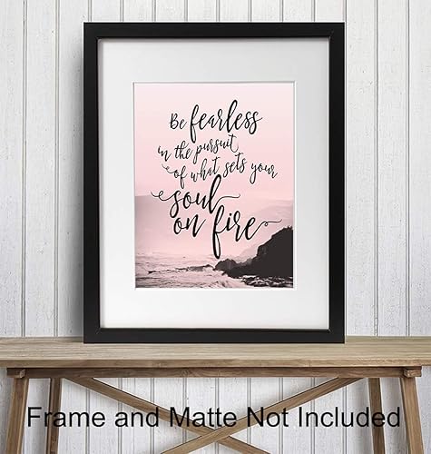 Miniatura 2 de Be Fearless in the Pursuit of What Sets Your Soul on Fire Wall Art - Inspirational Motivational Home Decor, Room Decoration - Gift for Women, Her,