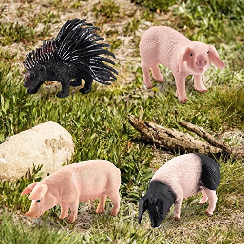 Realistische Bauernhof Schwein Tiere Modell Figur Spielzeug Set, Scheunen Bauernhof Schwein Figuren Sammlung Spielset… – Bild 5