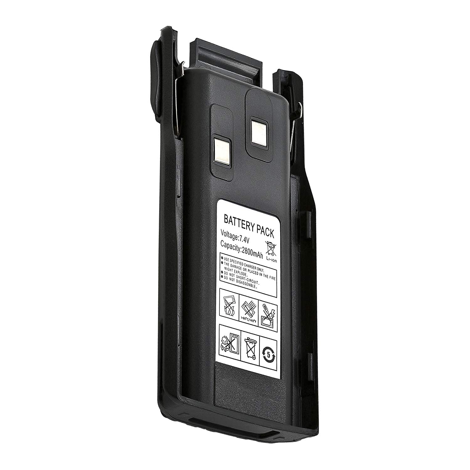 ExpertPower Baofeng BL-8 7.4V 2800mAh Li-ion Battery for UV-82, UV-82L, UV-82C, UV-82X, BFTECH UV-82RT – Original Replacement Two-Way Radio Battery – Black