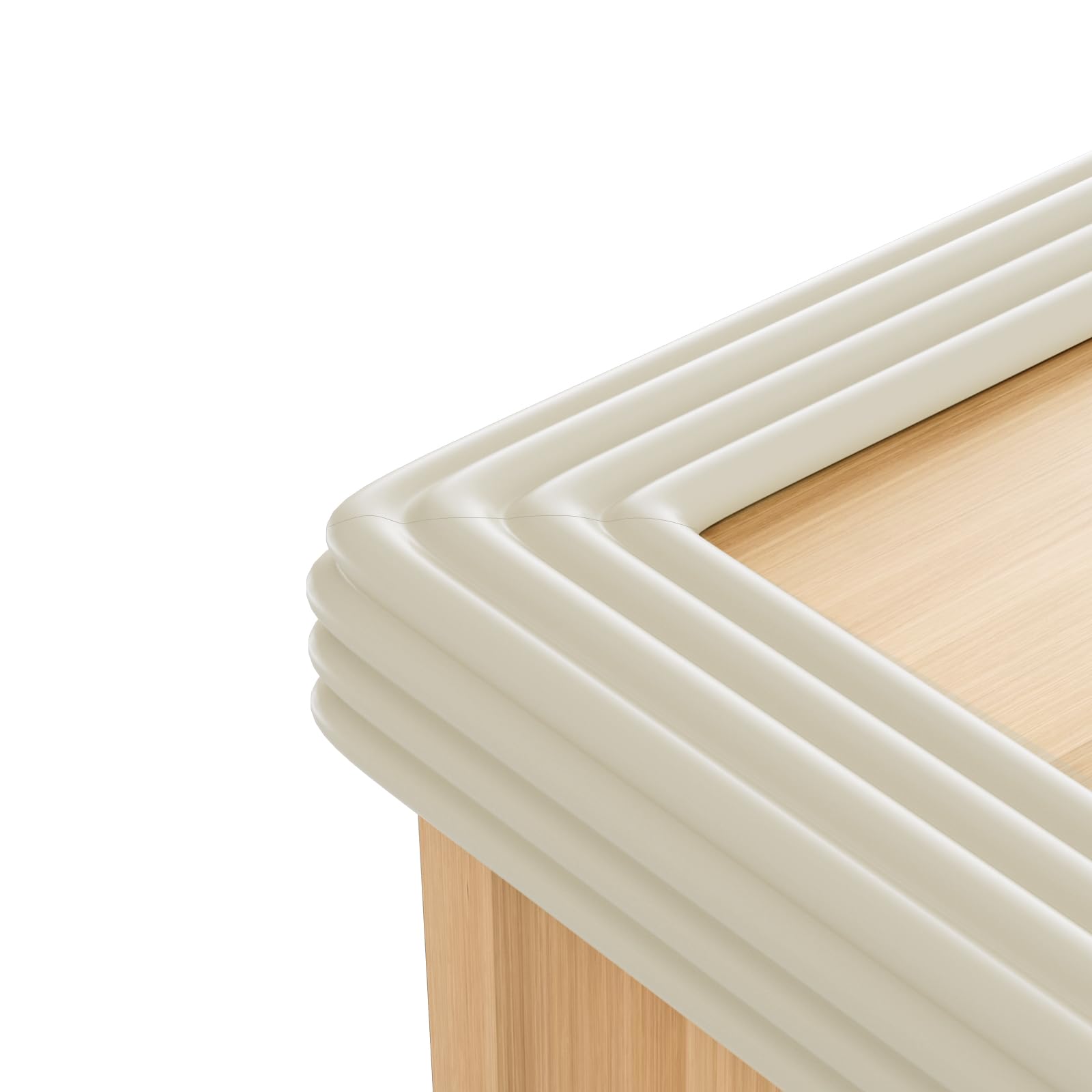shinfly Multiusos Protector Espuma, 5mx8cmx8mm Autoadhesivo Protector Pared Cama niños, Espuma Ancha Suave Gruesa Rollo para Superficie Dura & Bordes, Protección de Bordes para Ancianos Blanco Lana
