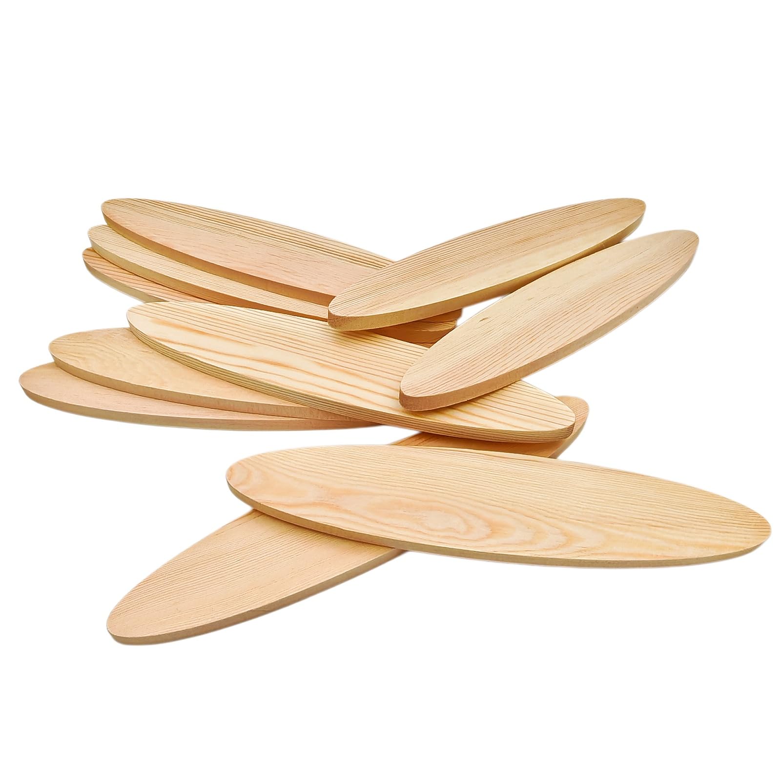 Bloques ovalados de madera de pino para cortar y grabar, tableros de madera natural sin terminar para quemar madera y pintar, espacios en blanco para proyectos de arte de bricolaje (25 x 5 x 1 cm, 10