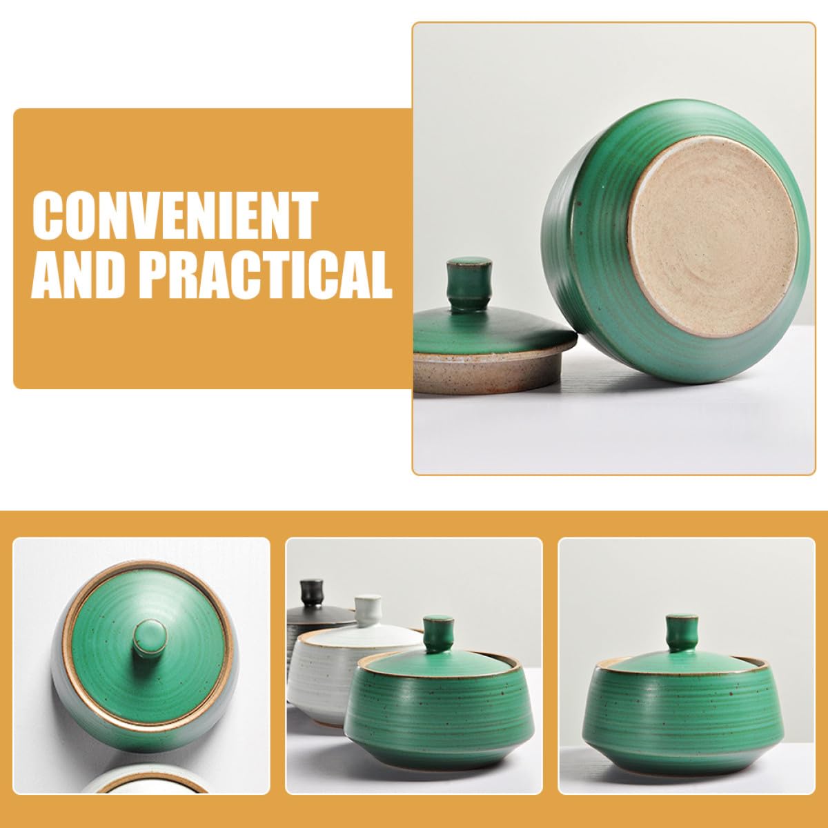 CANIGHT Tarro para Almacenamiento Multifuncional Vintage de Cerámica Sello Hermético Diseño Clásico Único, Adecuado para Oficina y Hogar