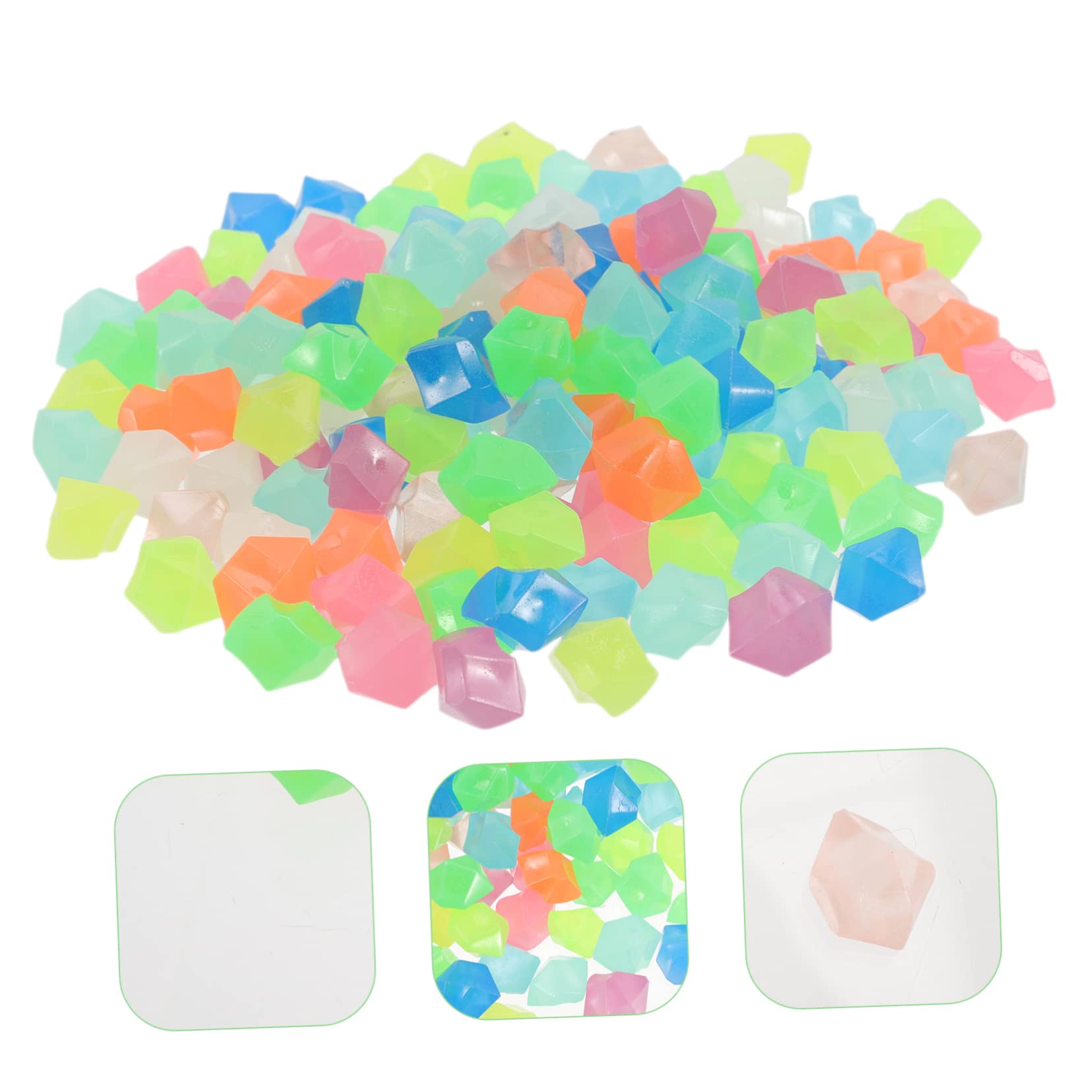 ORFOFE Glowing Pebbles Bulk Landscaping Rocks Decor Recycled Rubber Walkway for Garden