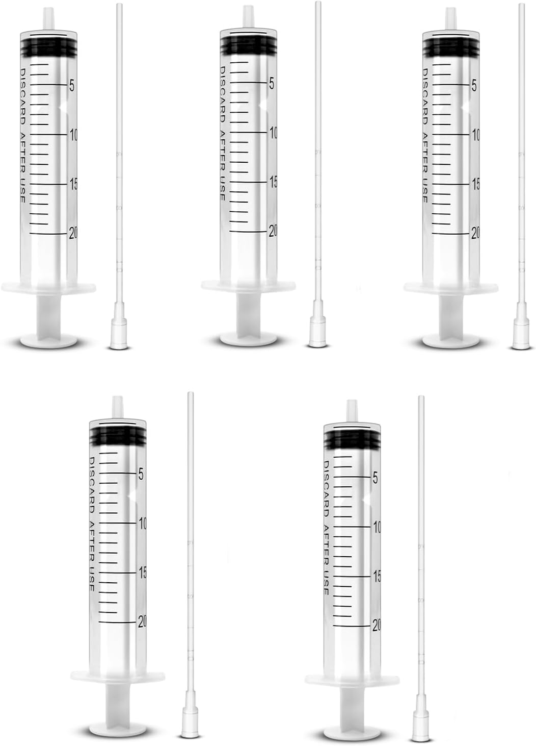 Amazon.com: 5 Pack-20ml Ink Syringe with 16Ga Metal Distribution Tubes ...