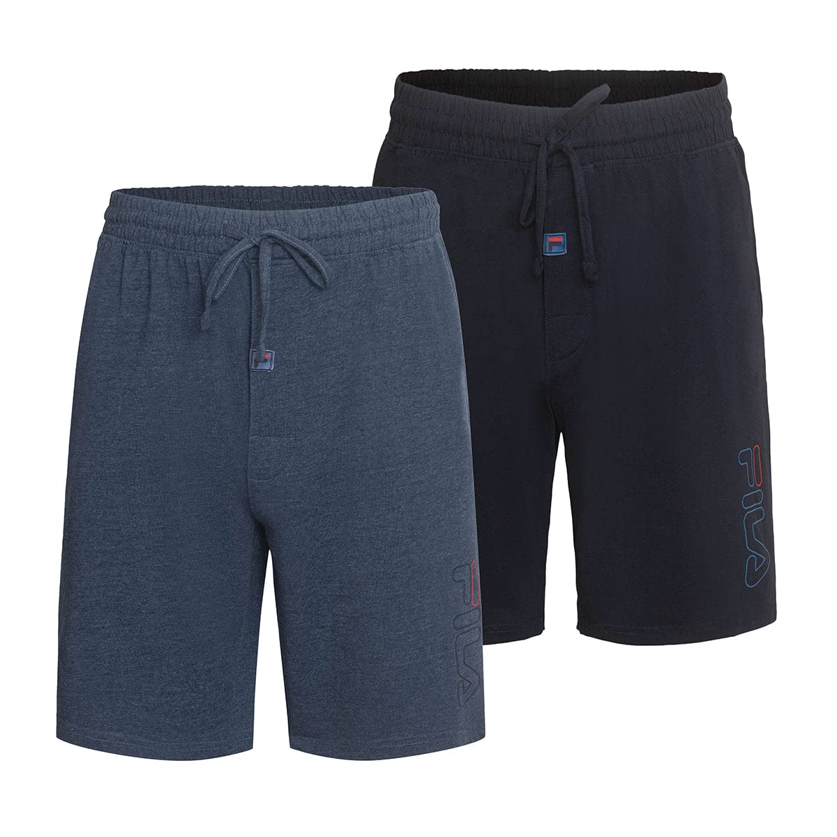 Fila Men's 100% Brushed Jersey Pajama Night Sleep Short, Various Pack Size Options (Single Pack or 2 Pack)