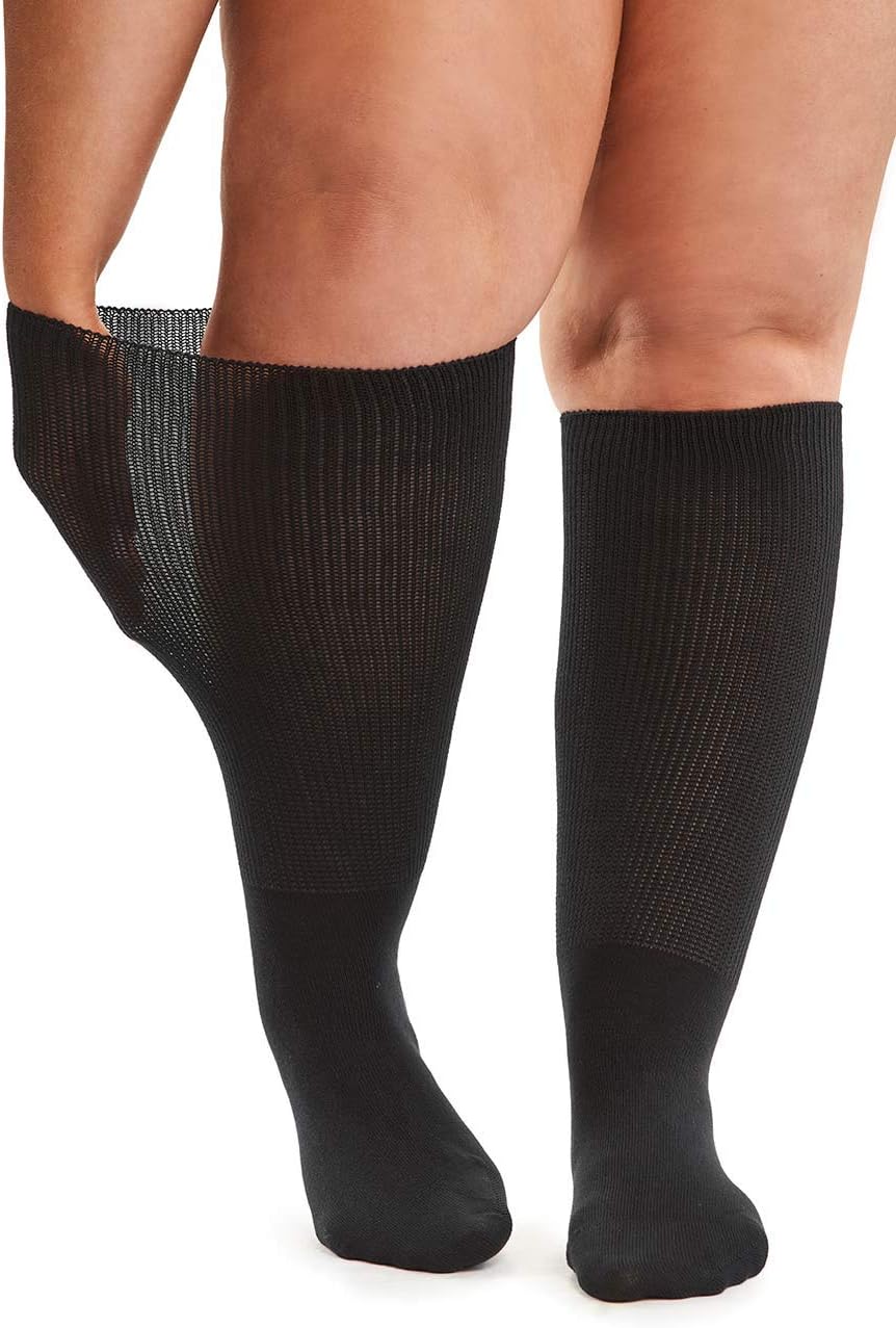 All Woman Plus Size SuperWide Cotton Slouch Socks (SINGLE PAIR)