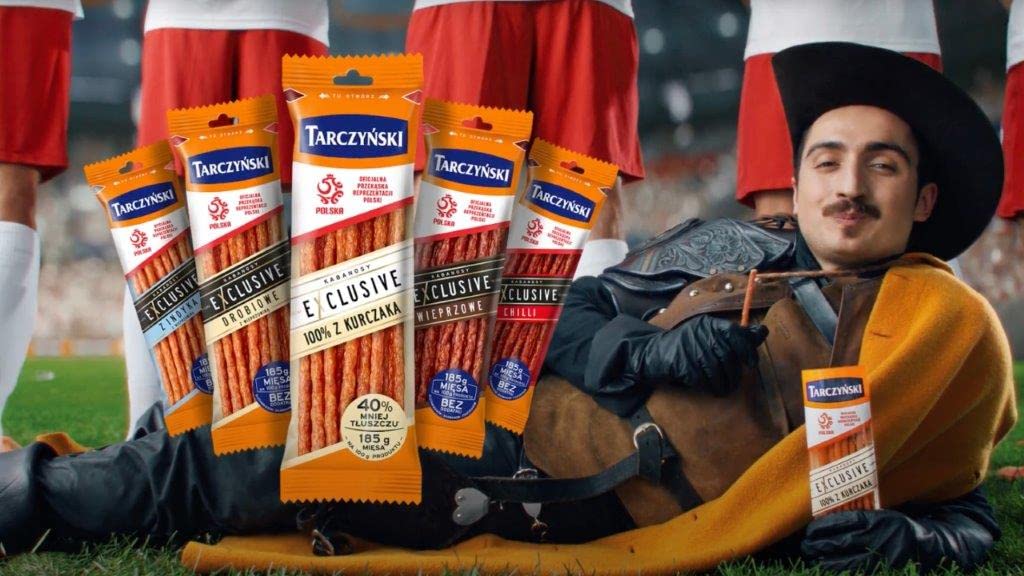 Tarczyński Geflügel und Schweinefleisch Kabanos Wurst 105g (10er Pack) - 25g Protein - Fleischsnack für unterwegs - Multipack