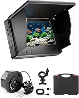 FOURQ Auto Reel Underwater Fishing Camera: 4.3" HD Fish Finder, 100ft Cable, 4 IR Night Vision, 5000mAh Battery for Ice, Kayak & Boat Fishing